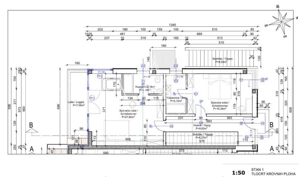 In Entstehung-eine Designer Doppelhaushälfte mit Pool nahe Vizinada