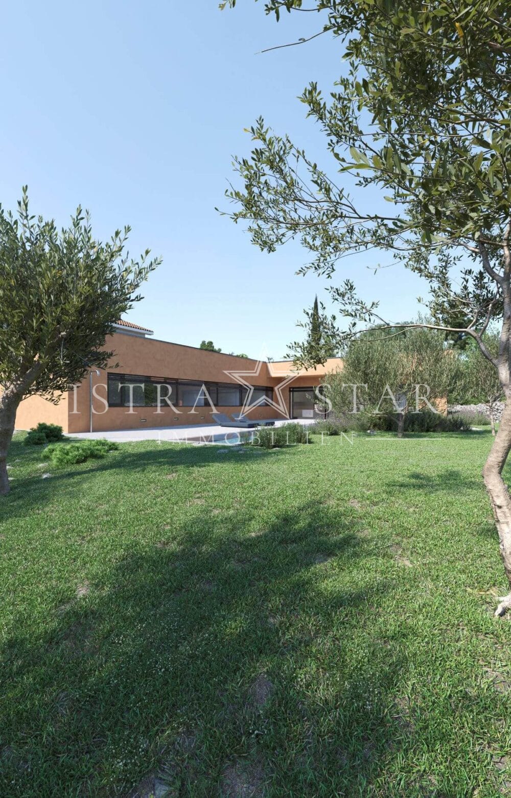 Modernes Neubauprojekt Bungalow mit Garten und Pool in Zminj