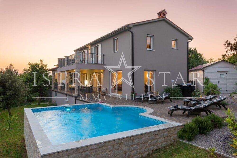 Erstklassiges Zuhause mit herrlichem Panorama-Meerblick und Pool nahe Labin