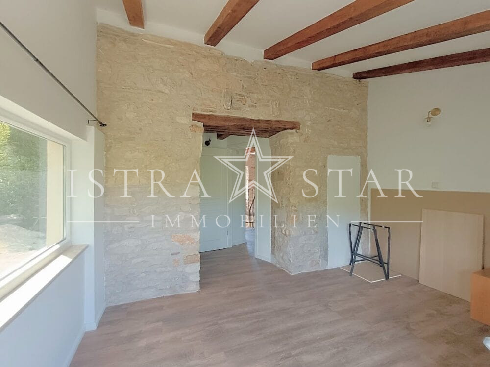 Renoviertes Doppelsteinhaus im charmanten istrischen Architekturstil in ruhiger Gegend bei Motovun