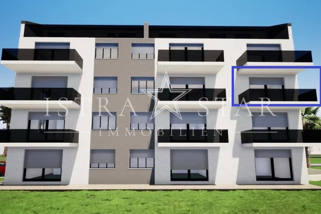 Exklusive 3-Zimmer-Neubauwohnung mit Balkon, Garage und Meerblick nahe Porec