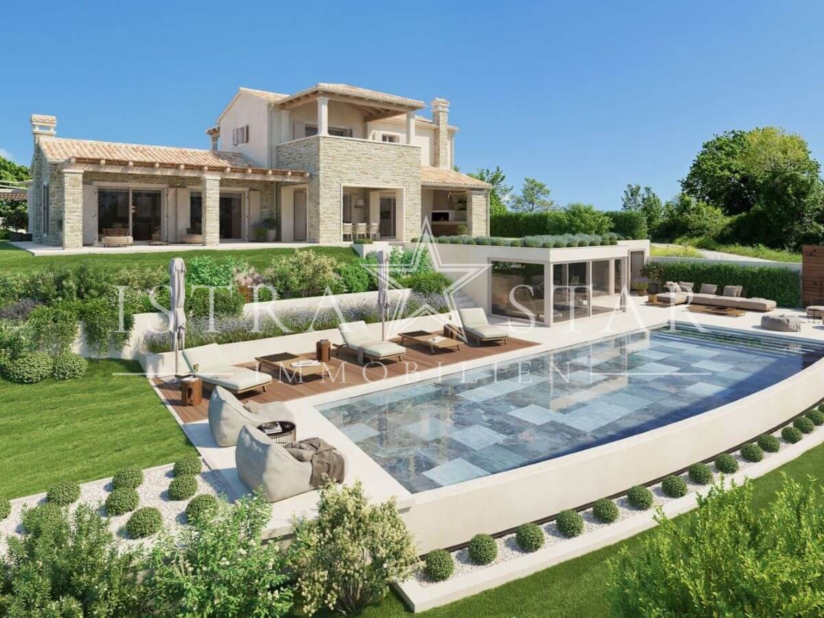 Exklusive Designer-Villa – Neubau mit Pool, Aufzug und Weitblick zum Meer nahe Groznjan