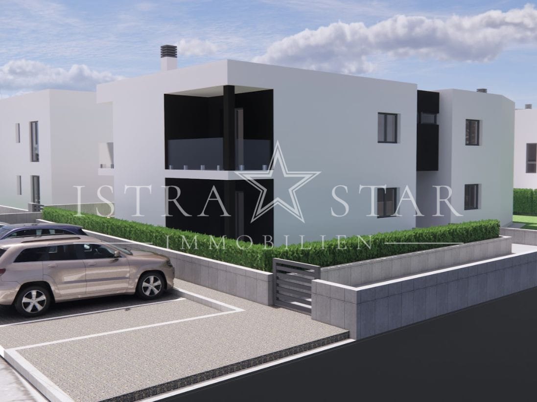 3 Zimmer Neubauwohnung mit Balkon in Top Lage nahe Porec und dem Meer