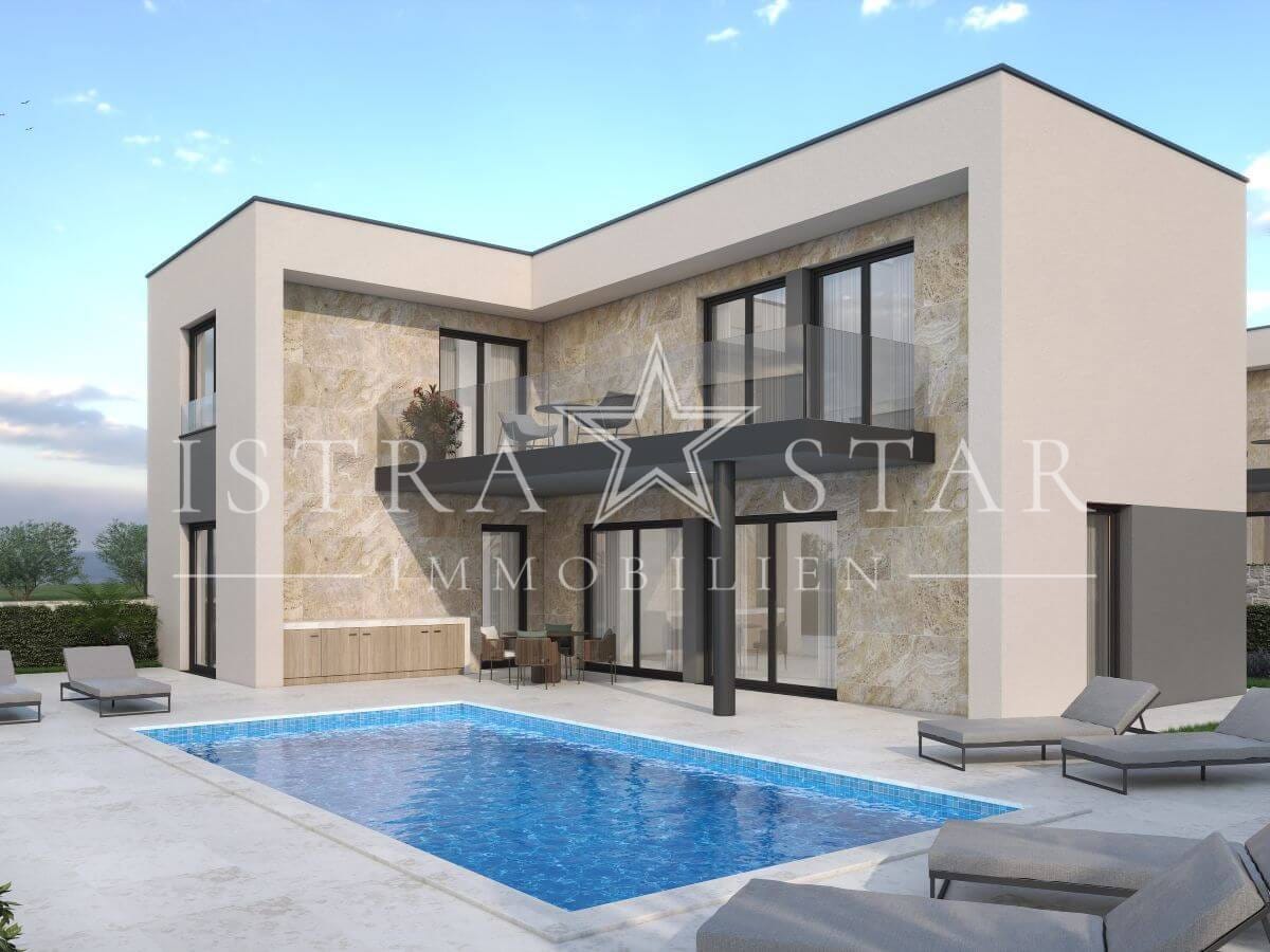 Moderne Neubau-Villa mit Pool und Meerblick – Nähe Brijuni