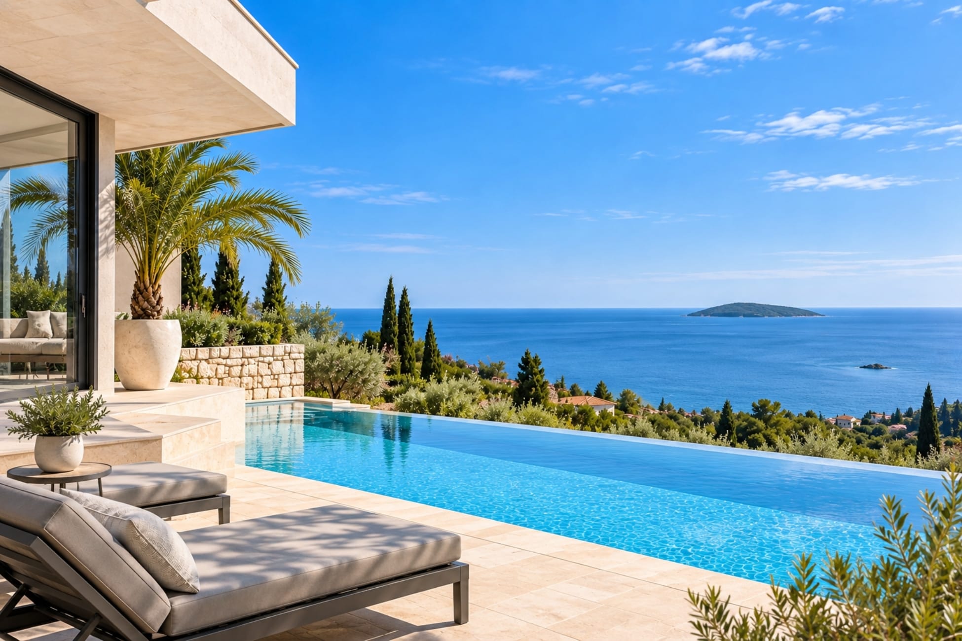 Villa mit Infinity-Pool und Meerblick in Istrien